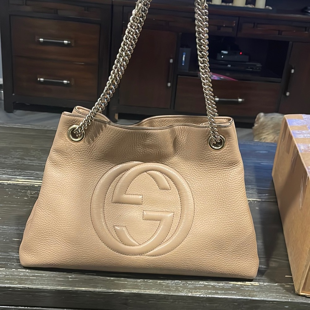 Gucci Bags | Gucci Soho Chain Tote | Color: Rose beige